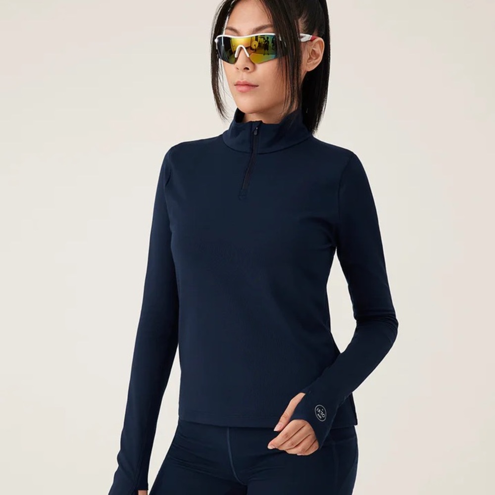 NWT AllBirds Performance Quarter Zip Pullover Sweatshirt Natural Run Mid Layer